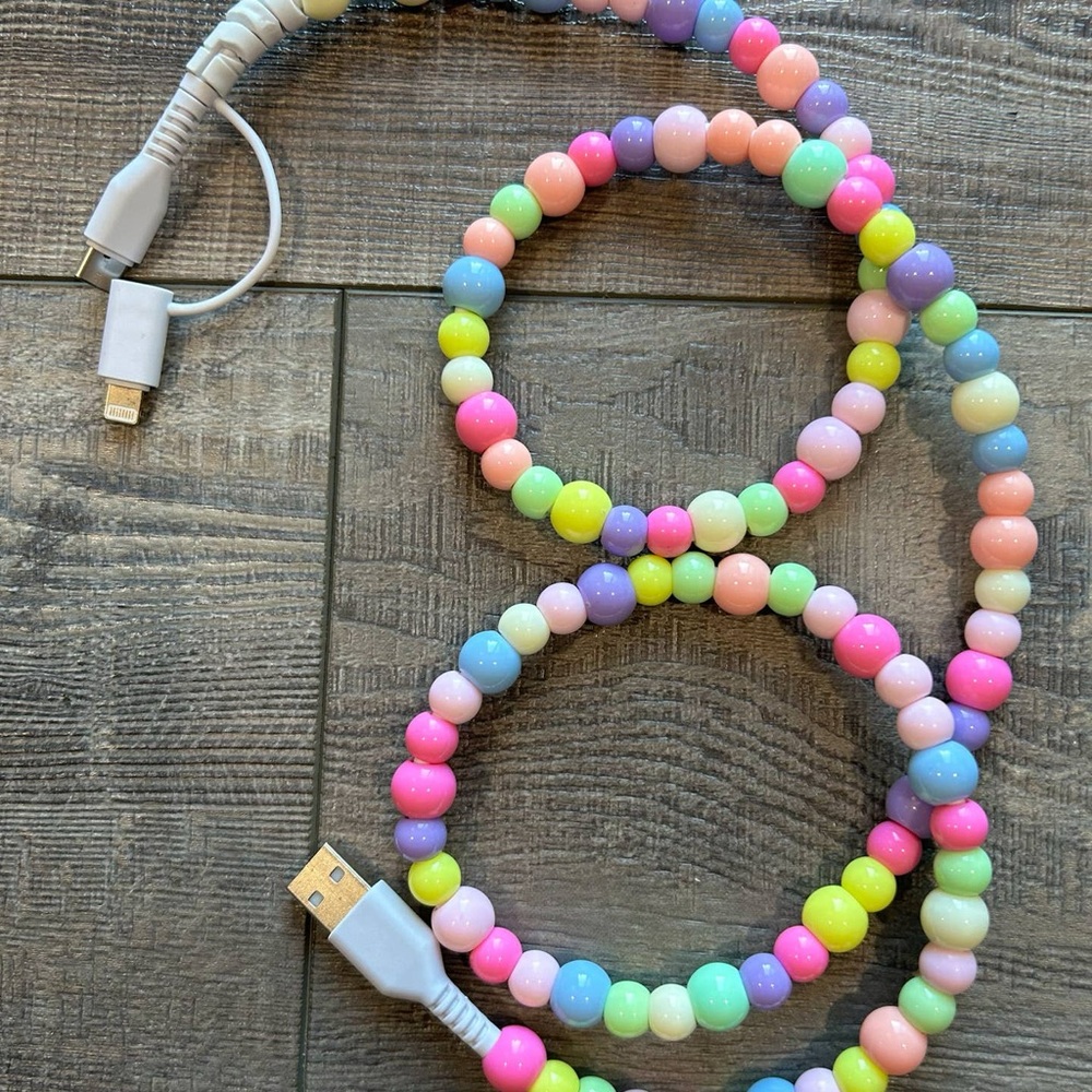 Colorful Beaded Charging Cable
